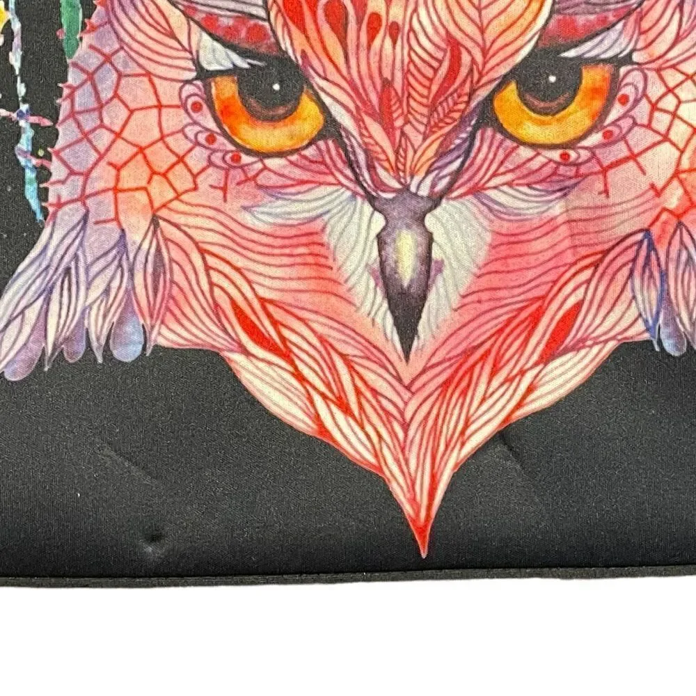 Psychedelic owl neoprene  laptop sleeve bag